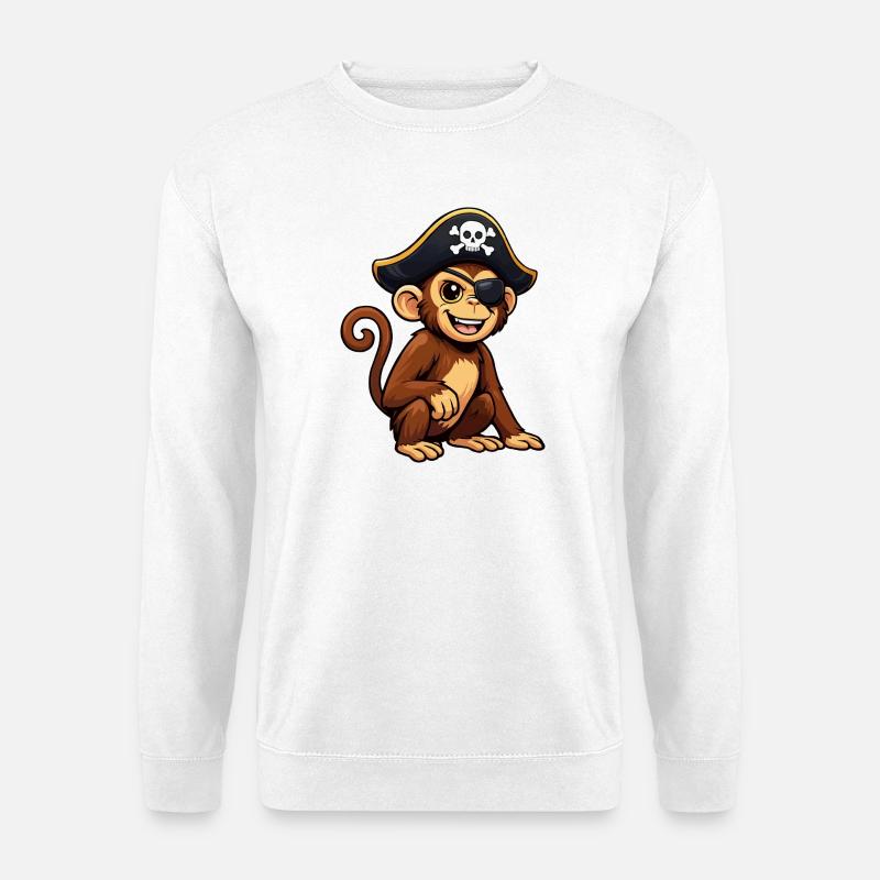 Monkey Pirate - Unisex Sweatshirt - white