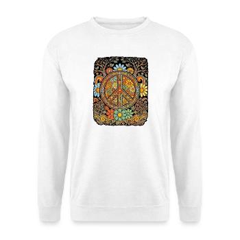 Peace Hippie Flowers - Unisex Sweatshirt - white - Front