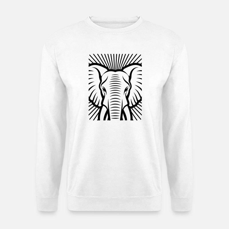 Elephant Head - Unisex Sweatshirt - white