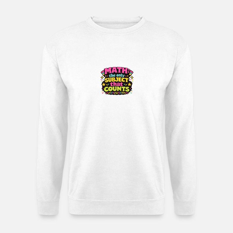 Math Counts: Vibrant Retro Design - Unisex Sweatshirt - white