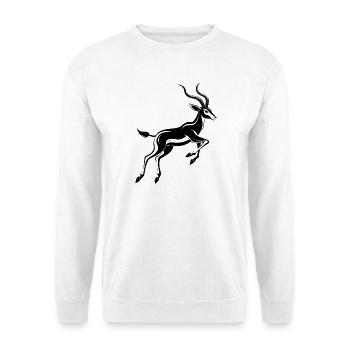 Afrikanische Impala - Unisex Pullover - Weiß - Vorne