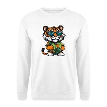 Tiger Comic Vacation - Unisex Sweatshirt - white - Front