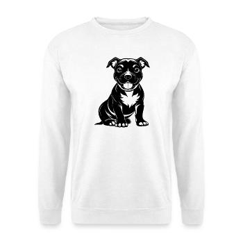 Sweet Happy Pitbul - Unisex Sweatshirt - white - Front