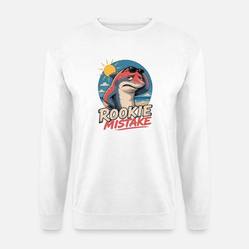 Rookie Mistake - Beach Shark - Unisex Sweatshirt - white