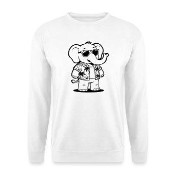 elephant vacation - Unisex Sweatshirt - white - Front