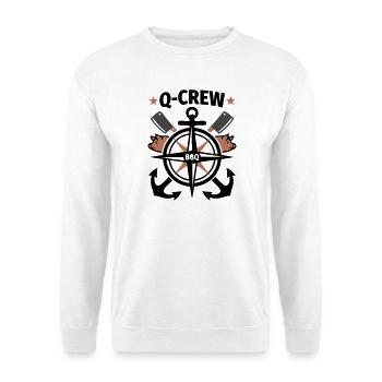 BBQ Crew Anker Kompass Grillmeister Foodtruck - Unisex Pullover - Weiß - Vorne