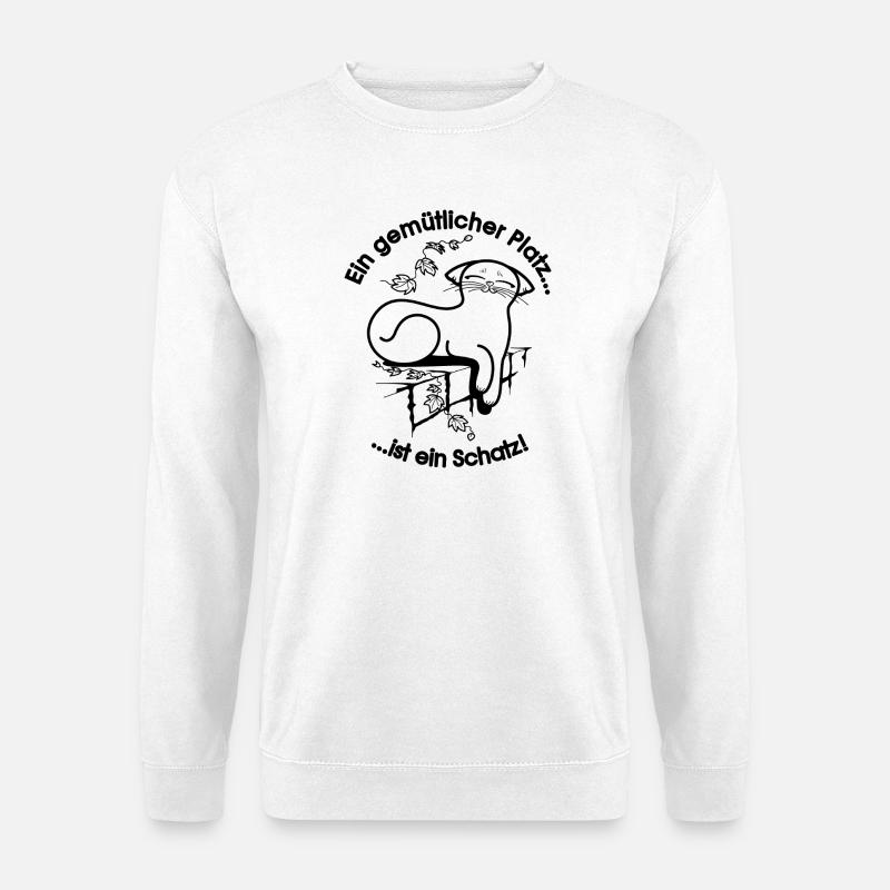 Gemütliche Katze - Unisex Pullover - Weiß