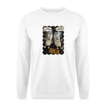 Blague sur les lacets : Deux amis baskets - Sweat-shirt Unisexe - blanc - Devant
