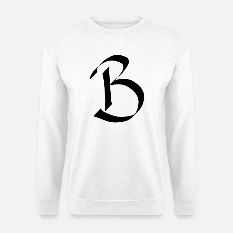 Letter B - Unisex Sweatshirt - white