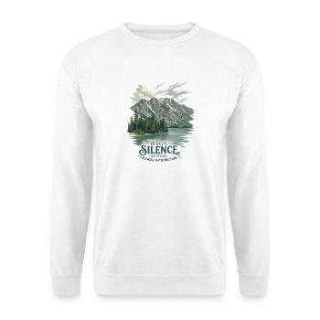 Montagnes Grand Teton – Là où le silence s’installe - Sweat-shirt Unisexe - blanc - Devant