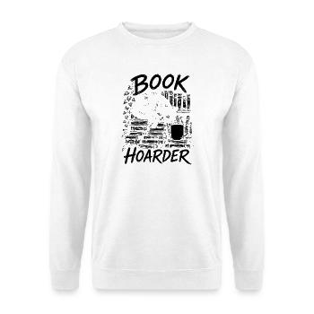 Collectionneur de livres : Collectionneur, Chat et Café - Sweat-shirt Unisexe - blanc - Devant