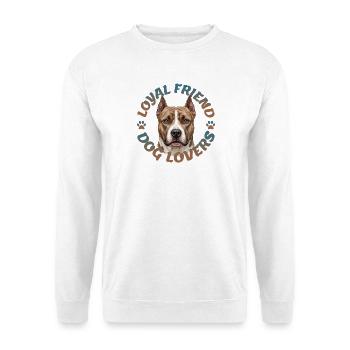 Treue Freunde Hundeliebhaber - Unisex Pullover - Weiß - Vorne
