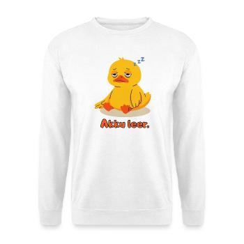 Ente Akku leer - Unisex Pullover - Weiß - Vorne