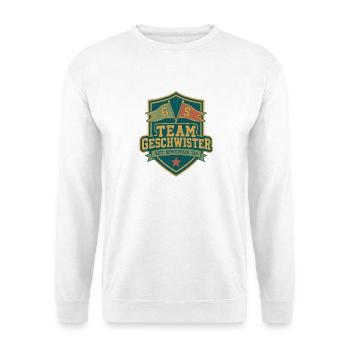 Team Geschwister Wappen - Unisex Pullover - Weiß - Vorne