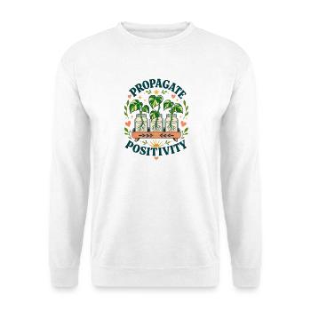 Propagate Positivity – Pothos Ableger - Unisex Pullover - Weiß - Vorne
