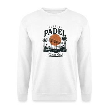 Lost in Padel Social Club | Vintage Padel - Unisex Pullover - Weiß - Vorne