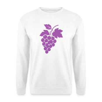 Purpurne Trauben Silhouette - Unisex Pullover - Weiß - Vorne