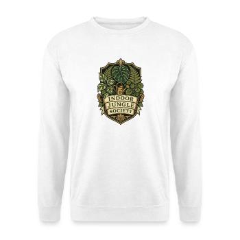 Indoor Jungle Society – Zimmerpflanzen Club - Unisex Pullover - Weiß - Vorne