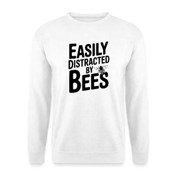 Facilement distraite par les abeilles - Sweat-shirt Unisexe - blanc - Devant