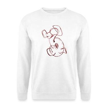 Lieblingszahl 3 Drei 3 - Unisex Pullover - Weiß - Vorne
