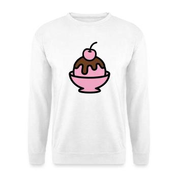 Illustrations de cerises sundae - Sweat-shirt Unisexe - blanc - Devant