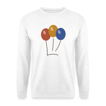 bouquet de ballons - Sweat-shirt Unisexe - blanc - Devant