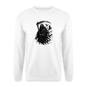 Dark Grim Reaper with Crows - Unisex Sweatshirt - white - Front