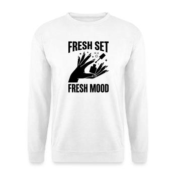 Fresh Set Fresh Mood Nail Design Nails Manicure - Unisex Sweatshirt - white - Front