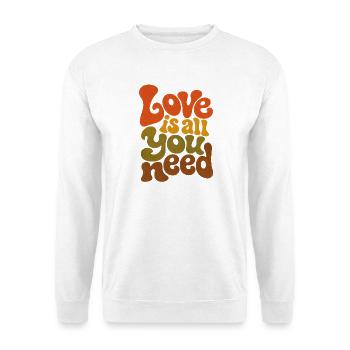 Love Is All You Need Retro - Unisex Sweatshirt - white - Front