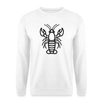 Garnele - Unisex Pullover - Weiß - Vorne - Alina (178cm) & Michal (187cm)
