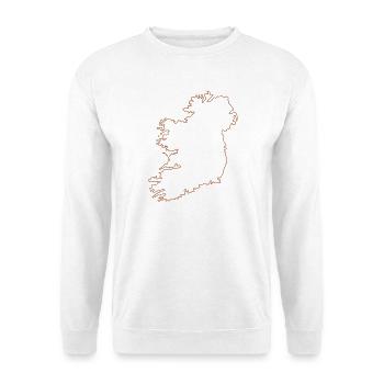 Karte von Irland - Unisex Pullover - Weiß - Vorne - Alina (178cm) & Michal (187cm)