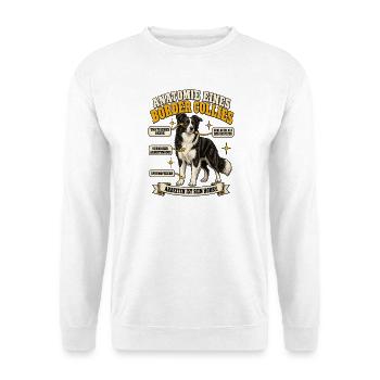 Anatomie eines Border Collies - Unisex Pullover - Weiß - Vorne - Alina (178cm) & Michal (187cm)