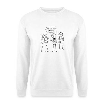 This is not Mayring! (Hermeneutics version) - Unisex Pullover - Weiß - Vorne - Alina (178cm) & Michal (187cm)