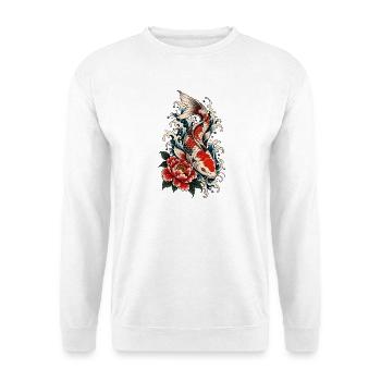 Koi-fische Japanische Koi-fische Koi-karpfen - Unisex Pullover - Weiß - Vorne - Alina (178cm) & Michal (187cm)