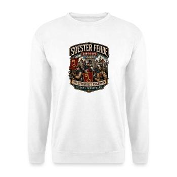  Westfalen SOEST Mittelalter historische Soester - Unisex Pullover - Weiß - Vorne - Alina (178cm) & Michal (187cm)