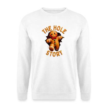 Lebkuchen-Held der Geschichte - Unisex Pullover - Weiß - Vorne - Alina (178cm) & Michal (187cm)