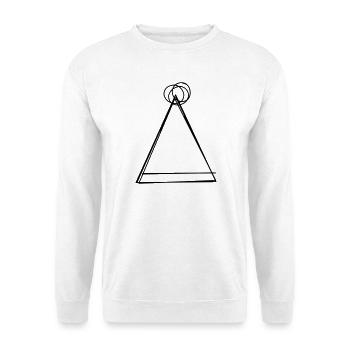 Partyhütchen handgezeichnet - Unisex Pullover - Weiß - Vorne - Alina (178cm) & Michal (187cm)