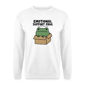 Emotionaler Unterstützungsfrosch - Unisex Pullover - Weiß - Vorne - Alina (178cm) & Michal (187cm)