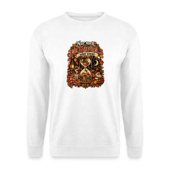 Nur noch ein Kapitel … oder zwei - Unisex Pullover - Weiß - Vorne - Alina (178cm) & Michal (187cm)