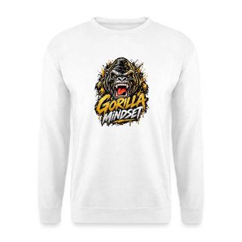 Gorilla Mindset - Unisex Pullover - Weiß - Vorne - Alina (178cm) & Michal (187cm)