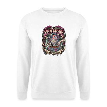 zen  - Unisex Pullover - Weiß - Vorne - Alina (178cm) & Michal (187cm)