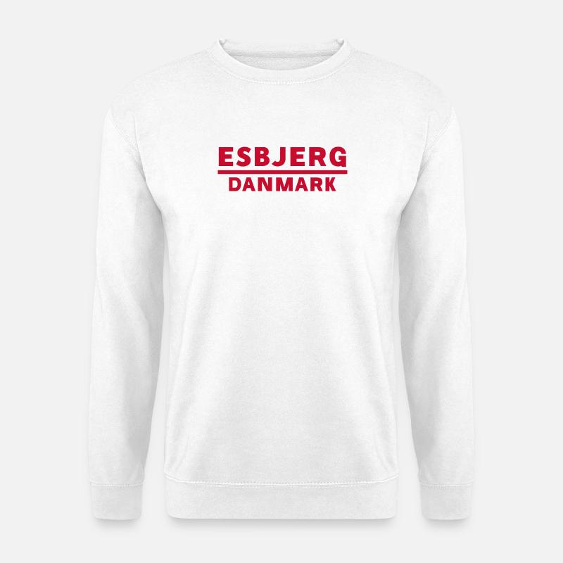 Esbjerg, Dänemark - Unisex Pullover - Weiß