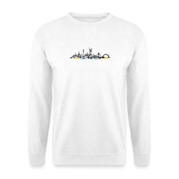 Ukraine Design Ukraine Flag Sunflower Wheat Map - Unisex Pullover - Weiß - Vorne