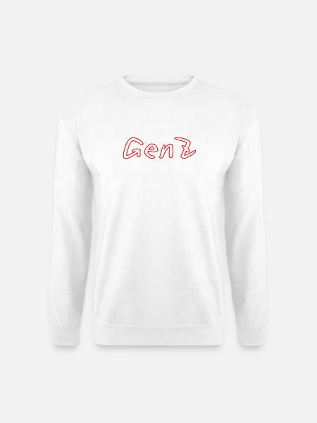 GenZ Graffiti Rot - Unisex Pullover - Weiß