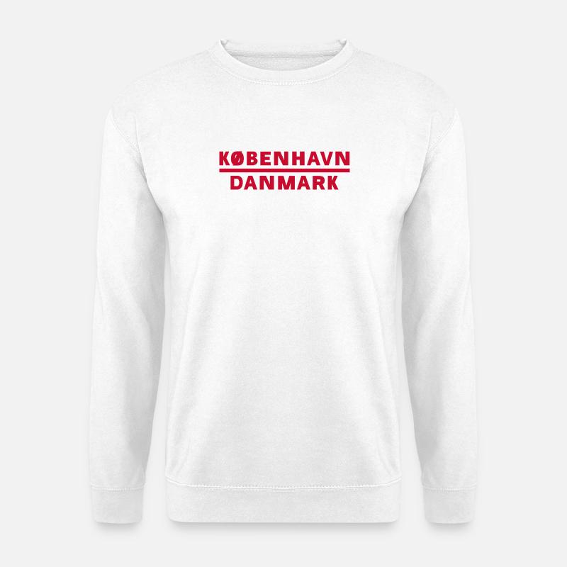 Kopenhagen Dänemark Neon Text - Unisex Pullover - Weiß