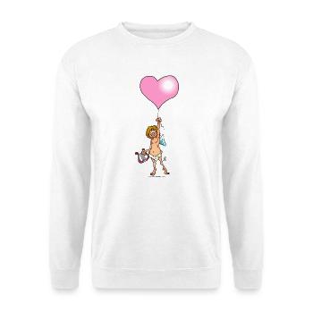 Cupid's Got Balloon Blues: Full Color Design - Unisex Sweatshirt - white - Front