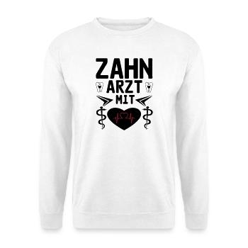 Zahnarzt mit Herz Geschenk - Unisex Pullover - Weiß - Vorne