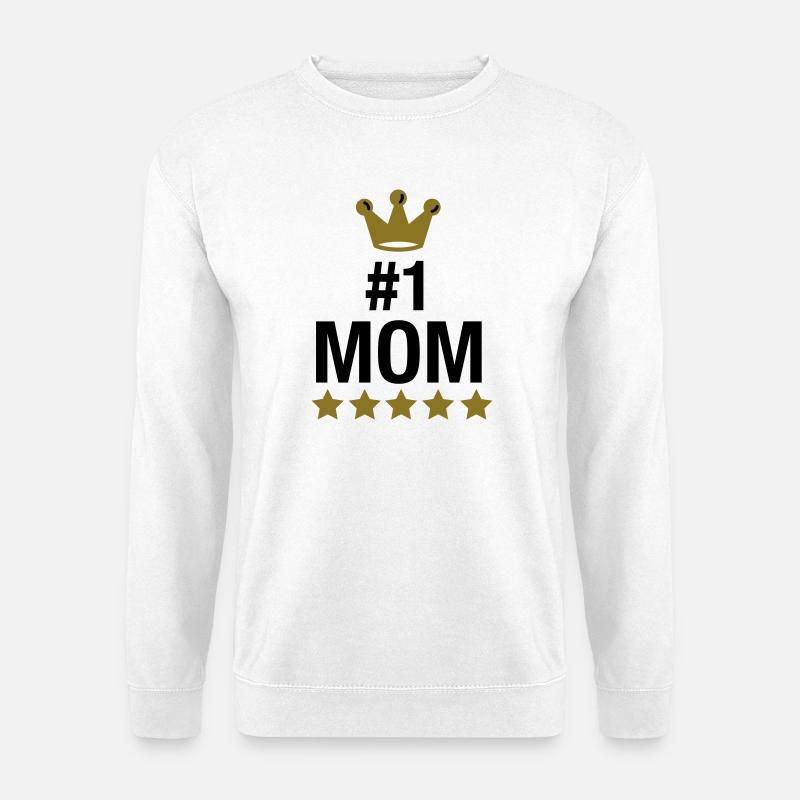 nr. 1 mom - no. 1 mom - number one mom - muttertag - Unisex Pullover - Weiß