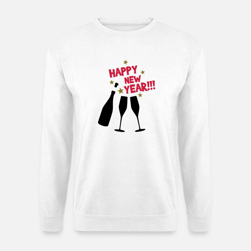 Happy New Year - Glückliches neues Jahr - Unisex Pullover - Weiß