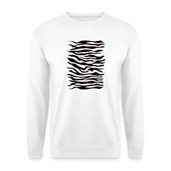 Motif zèbre noir - Sweat-shirt Unisexe - blanc - Devant